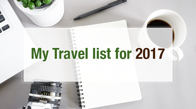 travel list for 2017